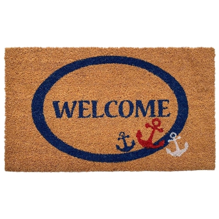 Configuracion 17 x 29 in. Triple Anchor Rectangular Doormat Multi Color CO3366322